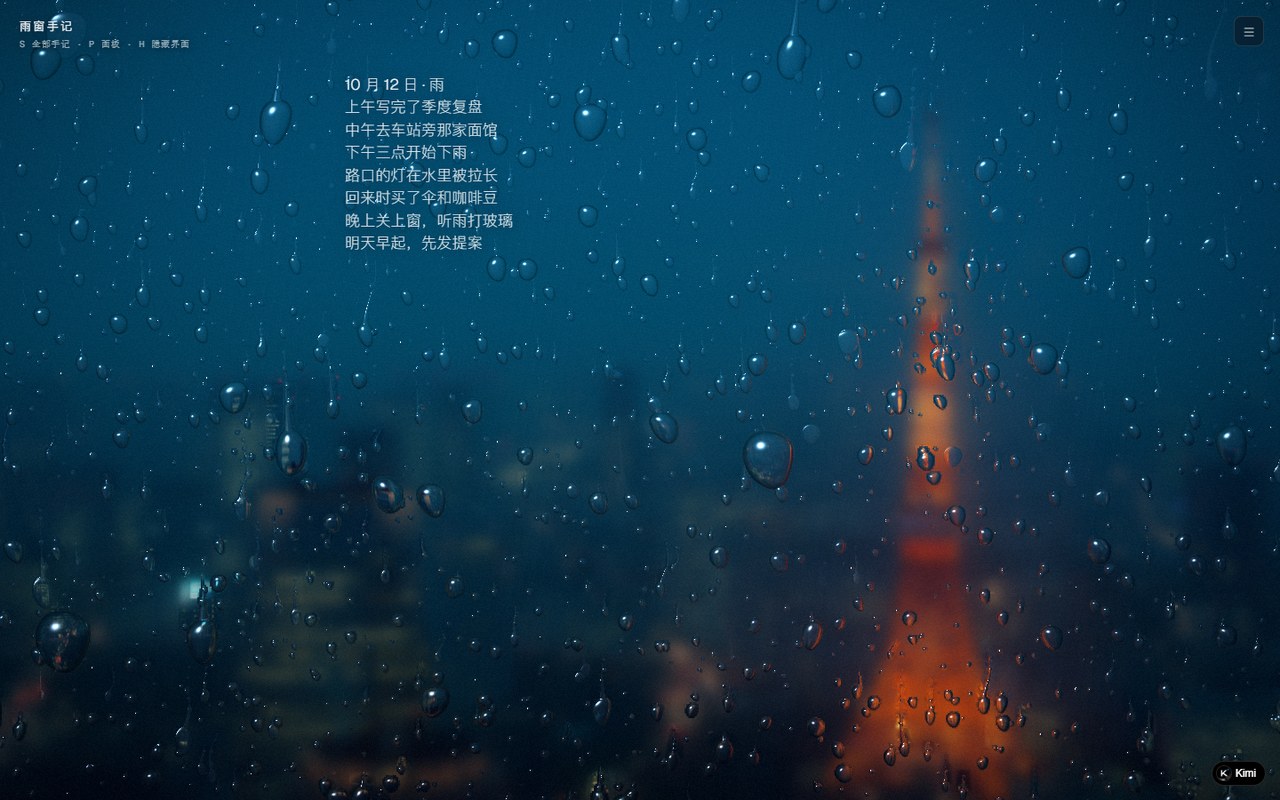雨窗手记